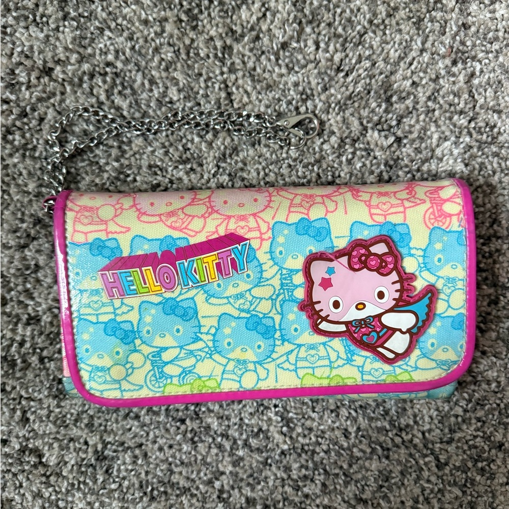 Sanrio Hello Kitty Superhero Chain Clutch Wallet Y2K